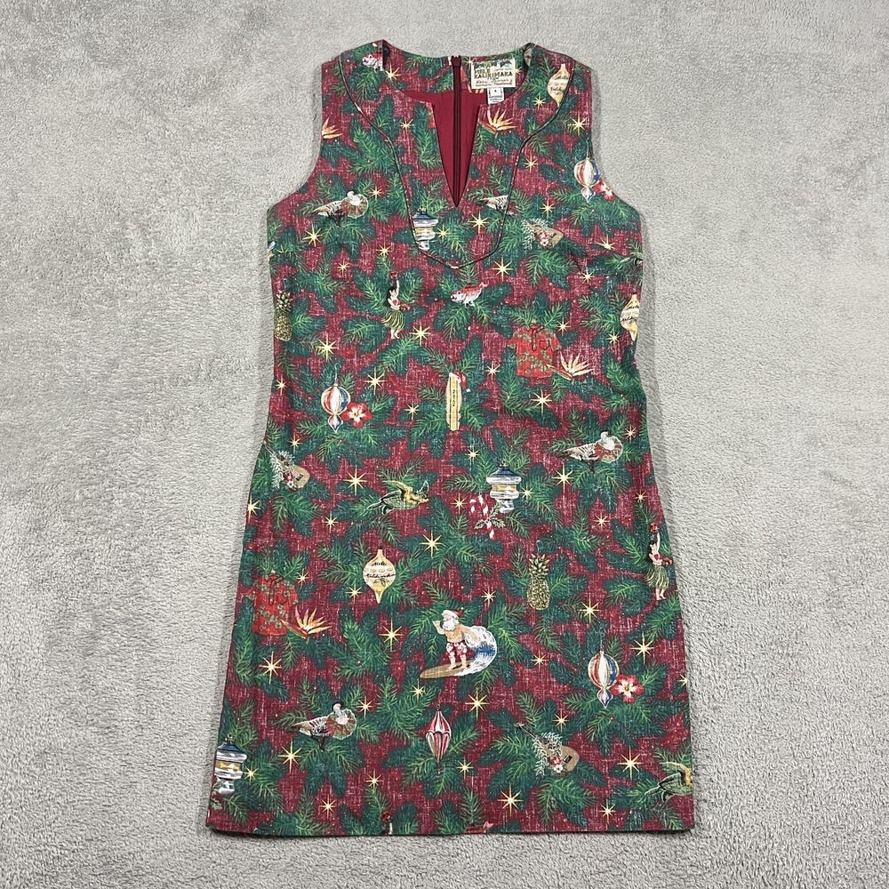 Reyn Spooner Mele Kalikimaka Dress Womens 4 Hawaiian Christmas Santa Ornaments